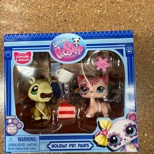 Littlest Pet Shop Holiday Pet Pairs series 4 269 & 270 Christmas Edition Rare
